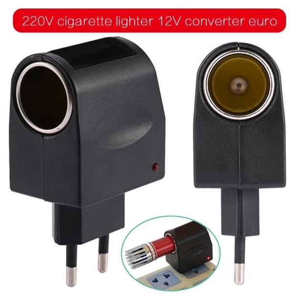 Mini AC Till 12V DC Cigarettändare Adapter Omvandlare för bilar Auto -PAI
