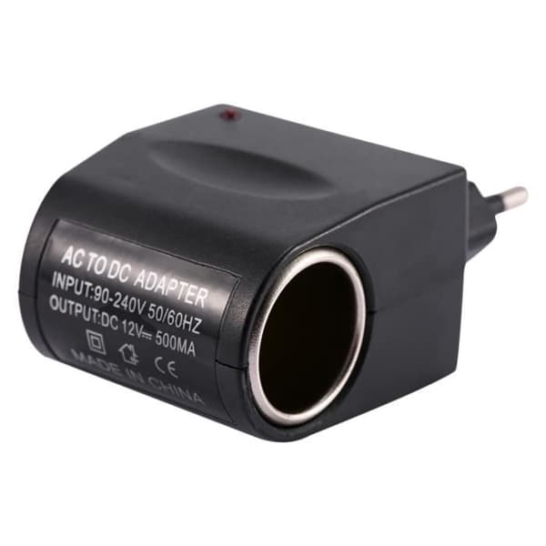 Biladapter AC 220V DC 12V med USB - HB010 - Svart - Tändstiftsadapter