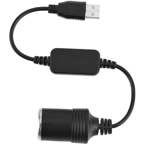 AYNEFY USB till 12V bilcigarettändaruttag USB-port till 12V bilcigarettändare honkontaktsladd
