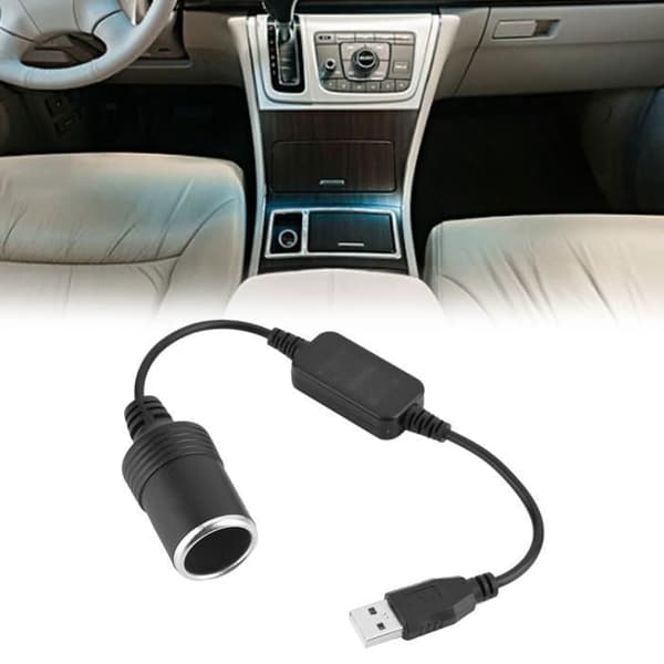 Bilcigarettändaruttag Honomvandlare Adapter Sladd Driving Recorder Elektronisk hund 5V USB till 12V _BOB