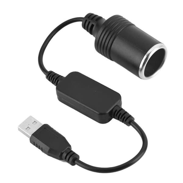 Cigarettändaruttag omvandlare - DUO - USB till 12V - Svart - Universal - Praktisk