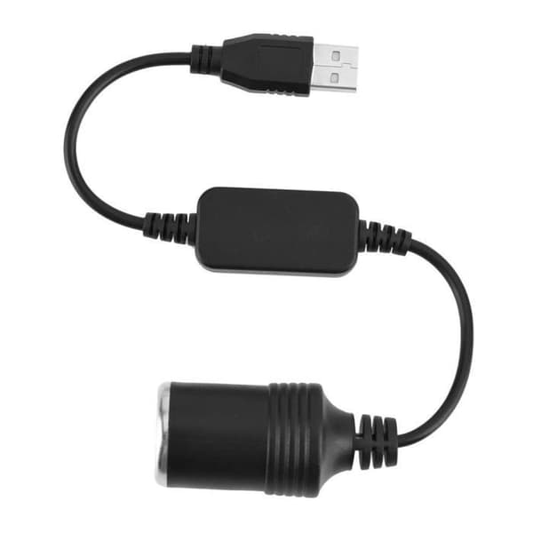 Cigarettändaruttag omvandlare - DUO - USB till 12V - Svart - Universal - Praktisk