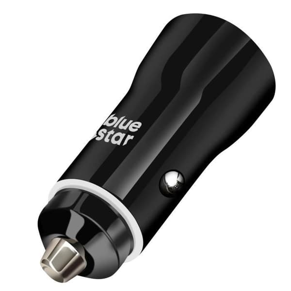 Prise för cigarettändare - BLUESTAR - USB-C 25W + USB 18W - Kompakt design - USB-C-kabel inkluderad