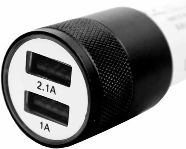 Guld USB Cigarettändare Laddare Dubbla Portar Ultrasnabb USB X2 Billaddare 12/24V för Infinix Hot 50 5G