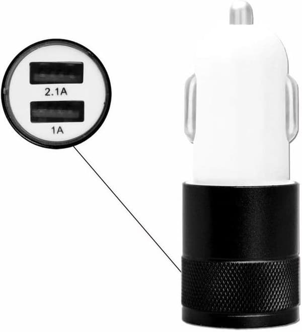 Guld USB Cigarettändare Laddare Dubbla Portar Ultrasnabb USB X2 Billaddare 12/24V för Infinix Hot 50 5G