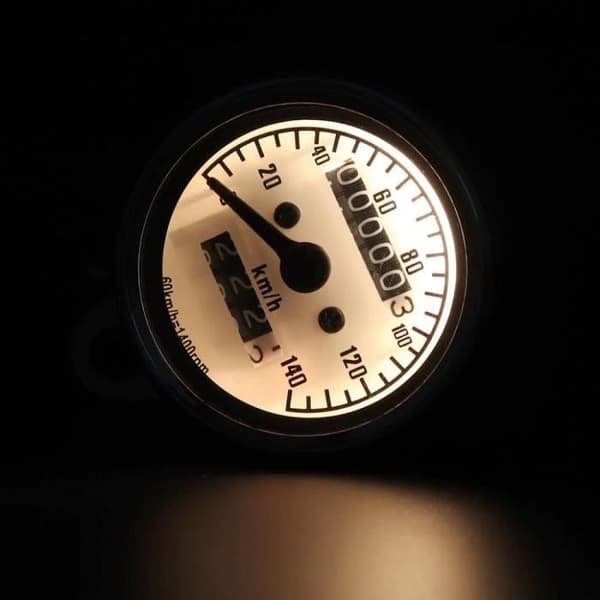 krom hastighetsmätare 140 km/h mekanisk universell anpassningsbar skoter motorcykel fyrhjuling ...