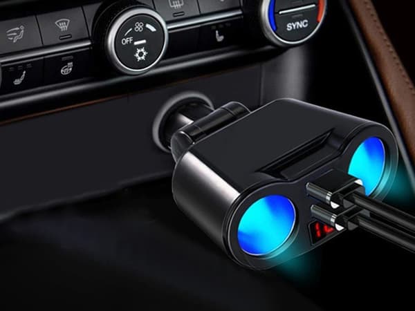 Biladapter / USB adapter til bilen - 12-24V