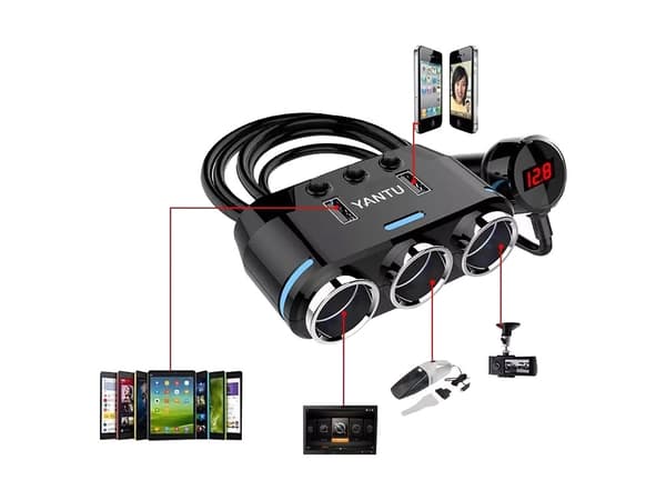 Biladapter / USB adapter till bilen - 12-24V