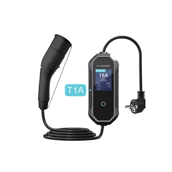 INF EV-oplader, 16A 3,5KW bærbart EVSE niveau 2-opladerkabel