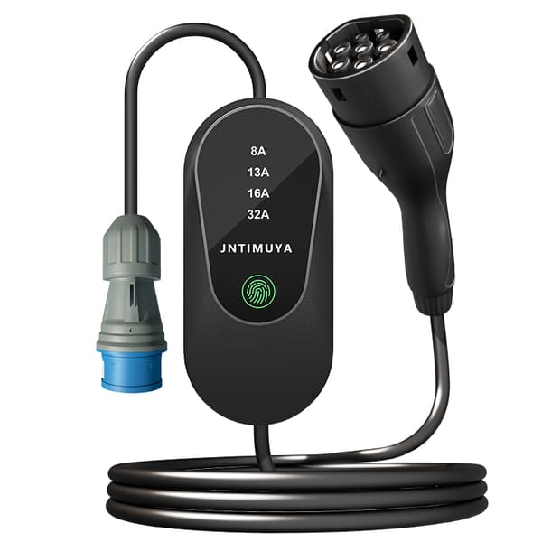 INF Bærbar elbiloplader type 2 – 7kW, 32A, 5m ladekabel (EVSE)