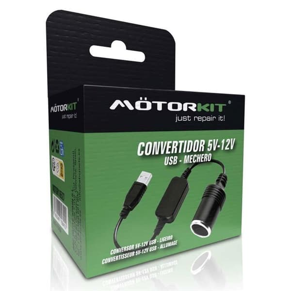 KONVERTERARE 5V USB-PLUGG / 12V 8W CIGARRTÄNDARE