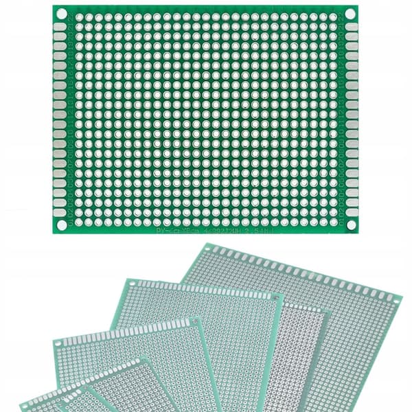 Dobbeltsidet universal prototype printkort 60 x 80 mm (grøn)