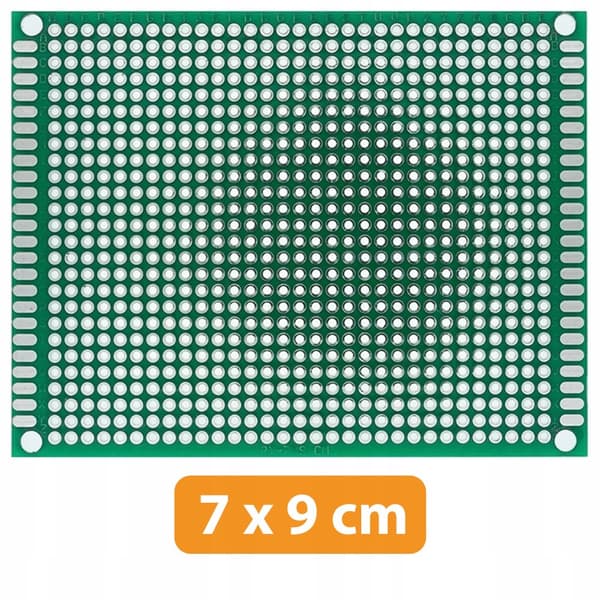 Kaksipuolinen universaali prototyyppipiirilevy 70 x 90 mm (vihreä)