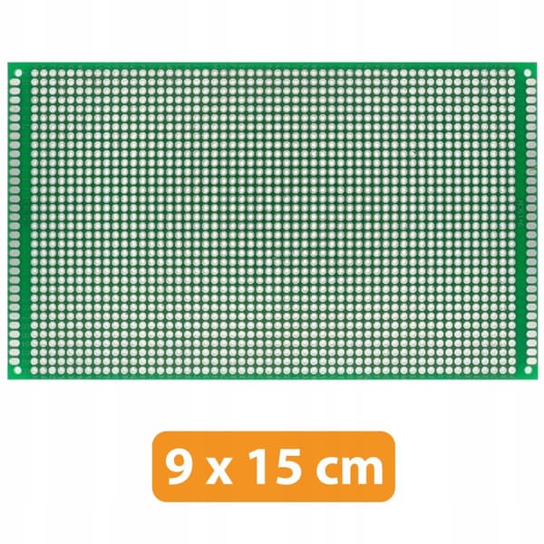 Dubbelsidig Universal Prototyp PCB 90 x 150 mm (grön)