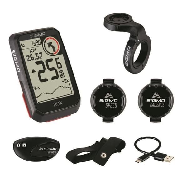 Sigma Rox 4.0 Gps hastighetsmätare - Cad + Hrm - svart - TU