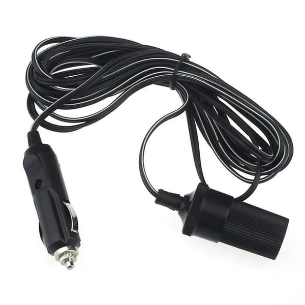 Förlängningskabel - Bilaccessoar - 12V 10A - 5m - Svart - Universal