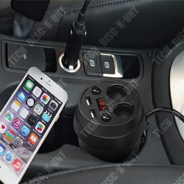 TD® Billaddare biltillbehör cigarettändare mobil ekonomi usb-portar multifunktion android iphone smartphone