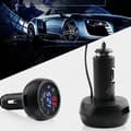 Miniatyrbild 4 av 4: TD® Voltmeter Bilcigarettändare Termometer USB LED Autoladdare 12-24V Laddare LED Digital Display Bilcigarettändare