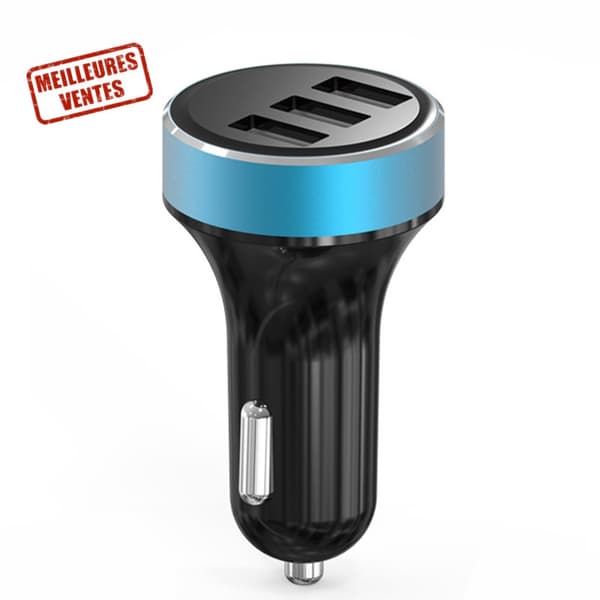 Biladapter 5 V 3.1 A - Snabbladdning 3 USB-portar Ciguttändare Justerbar spänning