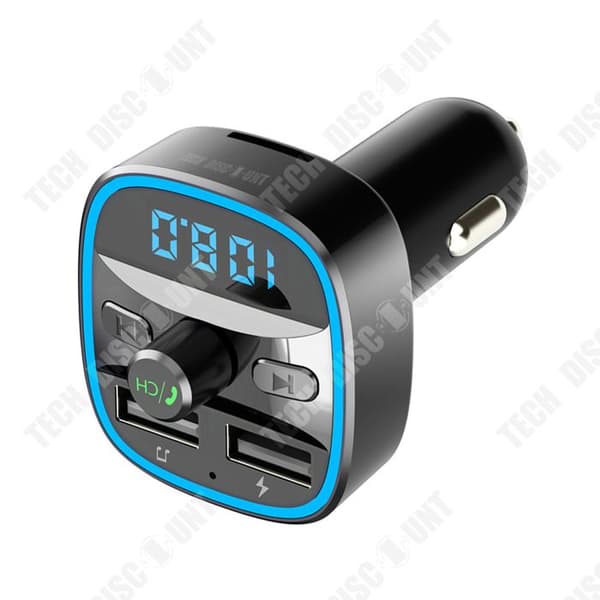 TD® T25 Dubbel billaddare USB 5.0 FM cigaretttändning Billaddare Tändning USB aluminiumcigarr 2-portars laddare bilgränssnittsladdare