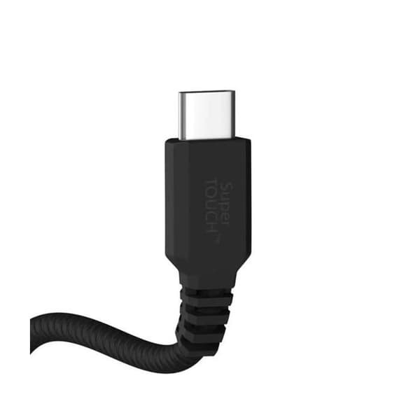 Laddare bil Dual Supertouch 2x USB-A med USB-C-kabel Svart