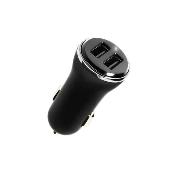 Laddare bil Dual Supertouch 2x USB-A med USB-C-kabel Svart