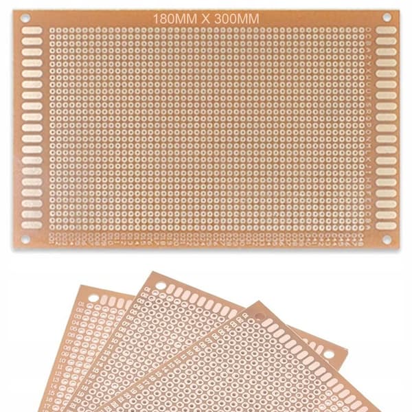 Enkeltsidet universal prototypeplade 180 x 300 mm