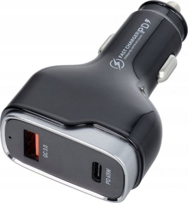 Allume cigare - OEM tändaruttag Bil USB A+ Typ C PD QC3.0 3A 83W CC53-1A1C Svart