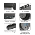 Miniatyrbild 4 av 4: Maclean MCE218 12-24V 4xUSB PD QC cigarettändaradapter