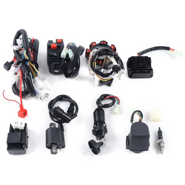 CDI Tændingsledningssæt, Komplet 12V Kit, Vandtæt Kontaktfunktioner,sort