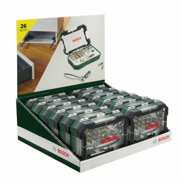 Bosch Accessories Promoline 2607017322 Bit-Set 26 delar Spår, Stjärnspår Phillips, Stjärnspår Pozidriv, Inner-sexkantig