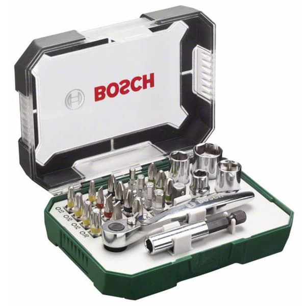 Bosch Accessories Promoline 2607017322 Bit-Set 26 delar Spår, Stjärnspår Phillips, Stjärnspår Pozidriv, Inner-sexkantig