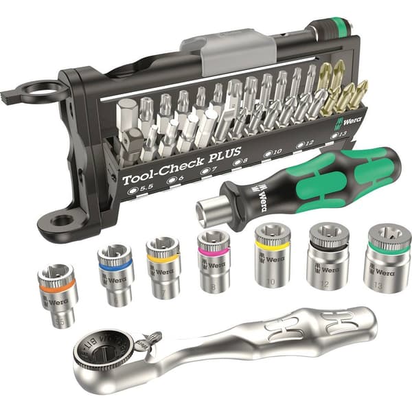 Wera Tool-Check Plus 05056490001 Bit-Set 39 delar Spår, Stjärnspår Phillips, Stjärnspår Pozidriv, Inner-sexkantig, Inne