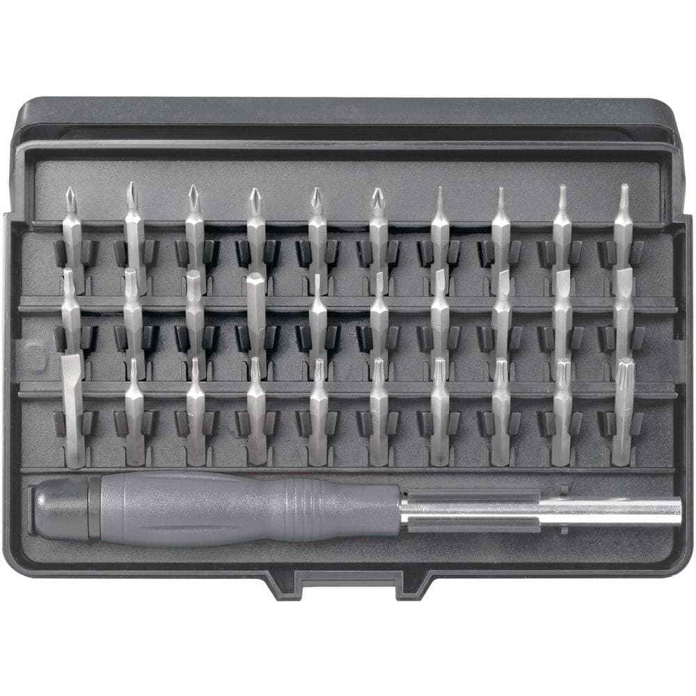 TOOLCRAFT 820935 Bit-Set 31 delar Spår, Stjärnspår Phillips, Stjärnspår Pozidriv, Inner-sexkantig, T-Profil