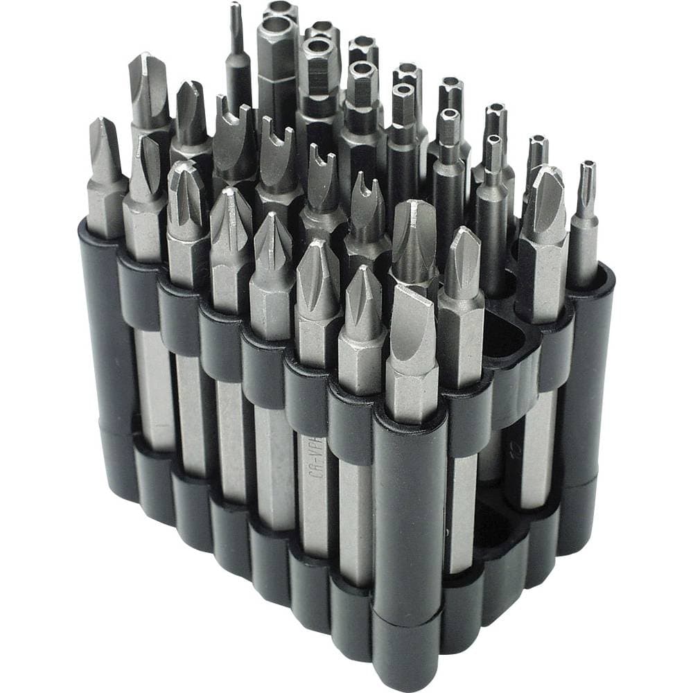 Brüder Mannesmann M29732 Bit-Set 32 delar T-Profil med lock, Stjärnspår Phillips, Stjärnspår Pozidriv, Spår, Spårmutter