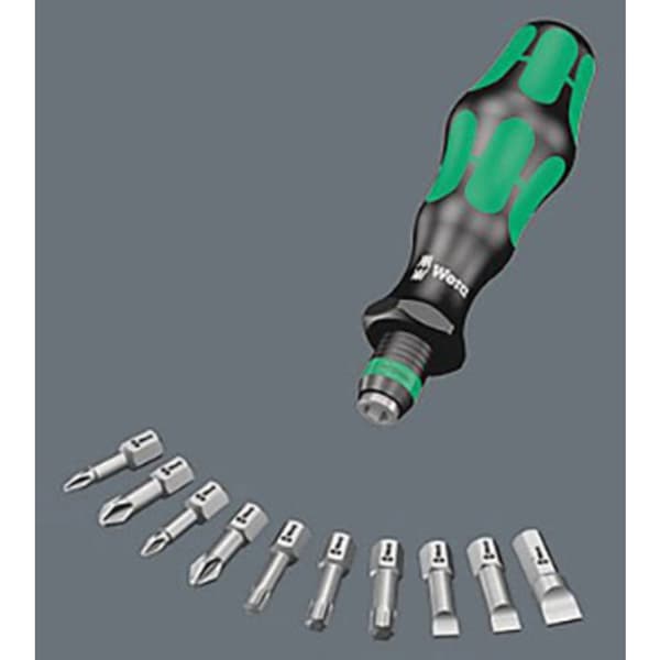Wera Kraftform Kompakt 10 05056653001 Bit-Set 10 delar Spår, Stjärnspår Phillips, Stjärnspår Pozidriv, Inner-TORX