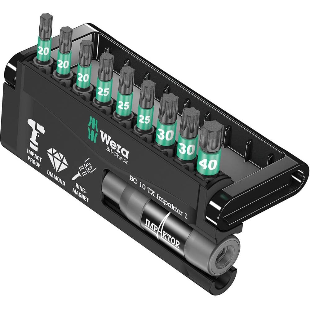 Wera 8767-9/IDC 05057688001 Bit-Set 10 delar Inner-TORX Impactor-teknik