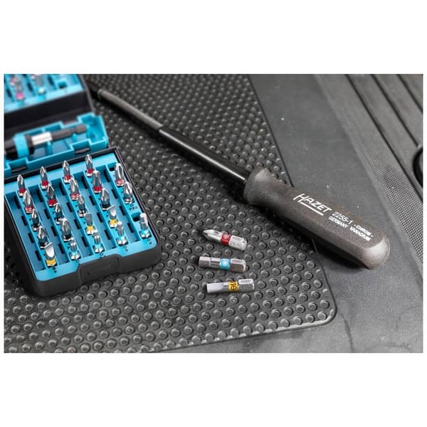 Hazet BitE-Box 2240N/51 Bit-Set 51 delar Spår, Stjärnspår Phillips, Stjärnspår Pozidriv, Inner-TORX, TORX BO, Inner-sex