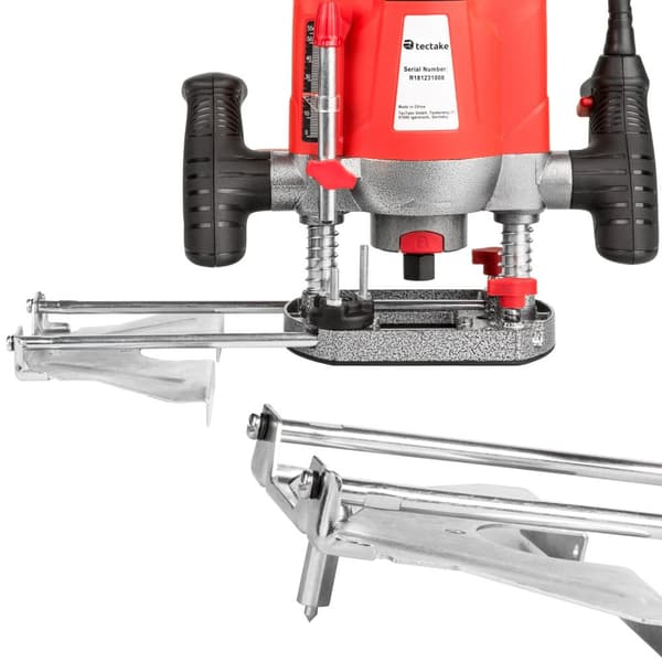 Överhandsfräs 1200W inklusive tillbehör - röd