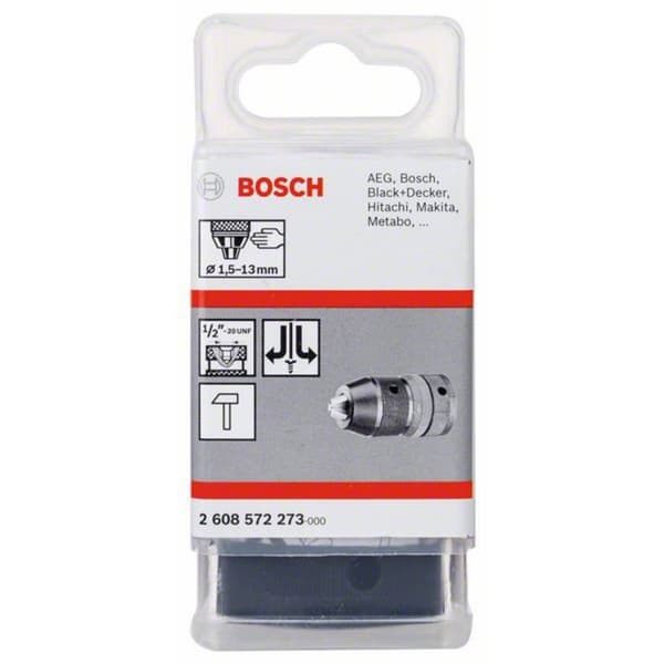 Bosch Accessories 2608572273 Snabbchuck SUPRA SK, 1,5 till 13 mm, 1/2 tum till 20