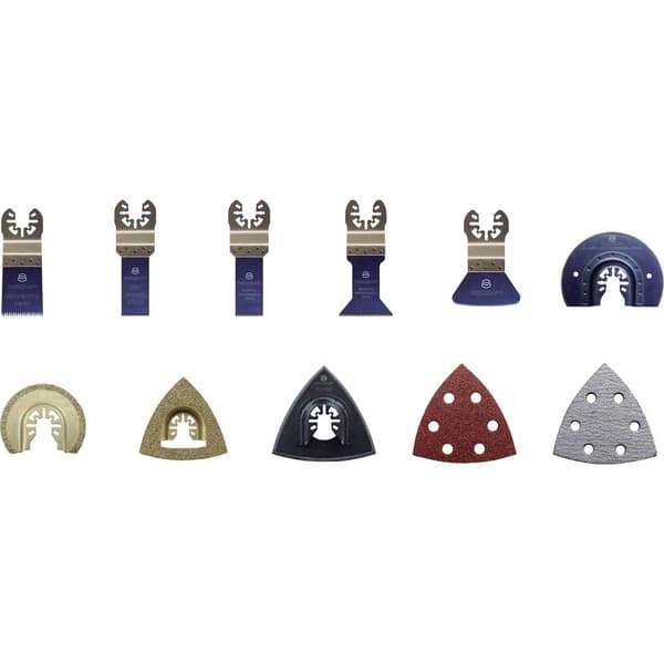 TOOLCRAFT 1574786 Krom-vanadin-stål, Bimetall, Karbid Multiverktyg Value Pack 21 delar 1 set