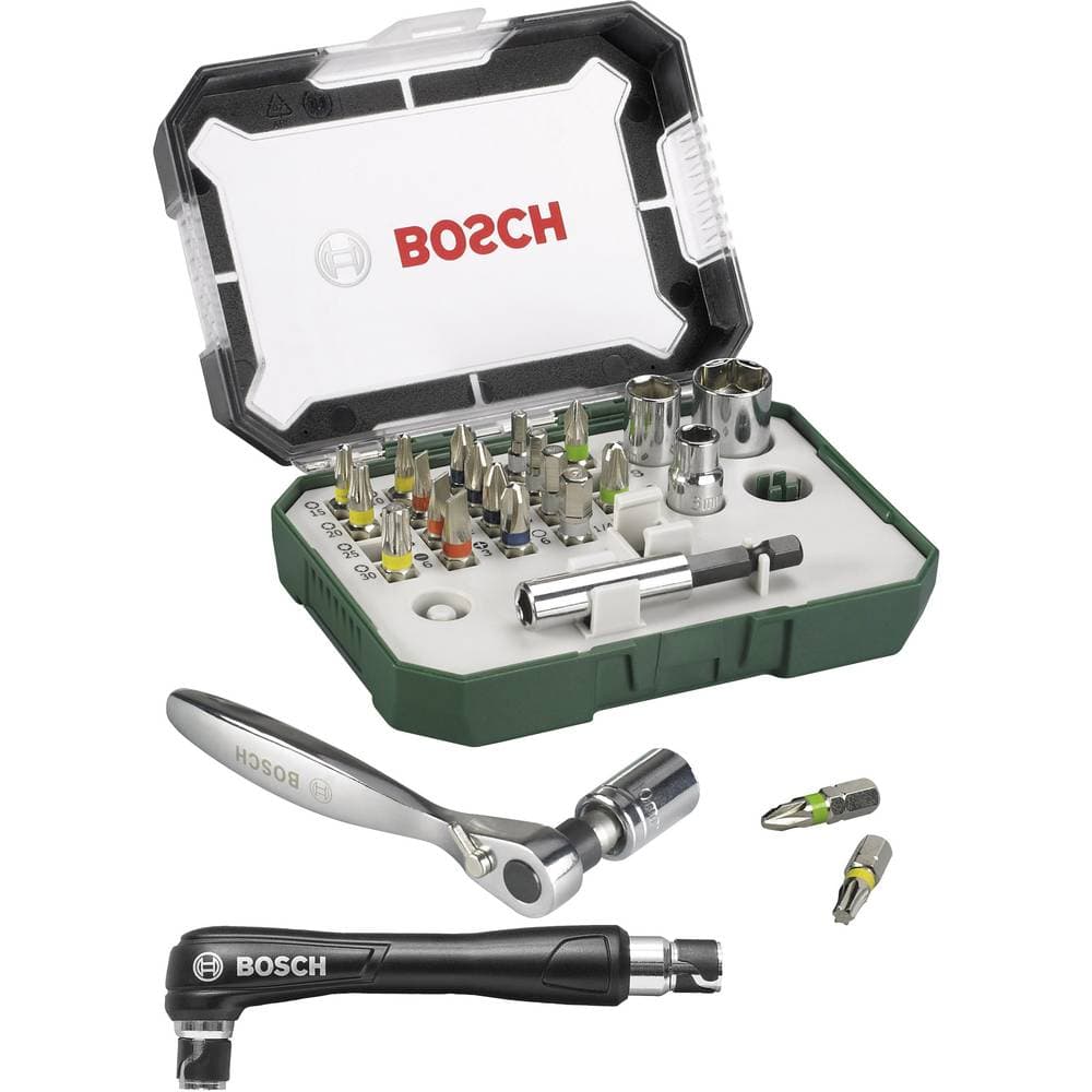 Bosch Accessories Promoline 2607017392 Bit-Set 27 delar Spår, Stjärnspår Pozidriv, Stjärnspår Phillips, Inner-sexkantig