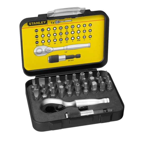 STANLEY 1-13-904 Bit-Set 32 delar inkl. Minihylsnyckel