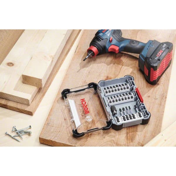 Bosch Accessories 2608577147 Bit-Set 35 delar Spår, Stjärnspår Pozidriv, Stjärnspår Phillips, Inner-sextandhålsgrepp (T