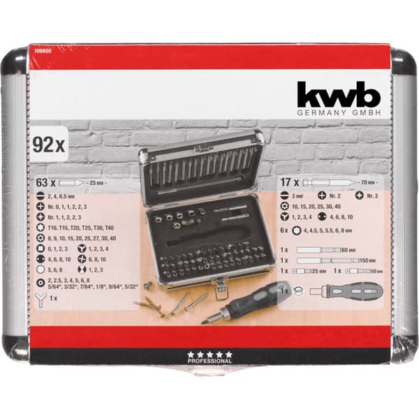 kwb 106800 Bit-Set 92 delar