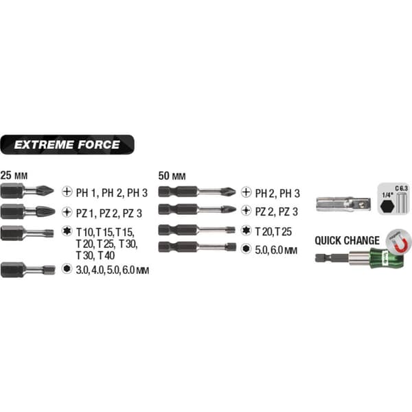 kwb 165510 Bit-Set 28 delar