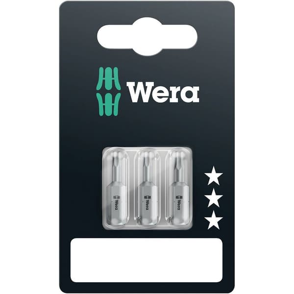 Wera 840/1 Z Set SB SiS Sexkants-Bit 4 mm, 5 mm, 6 mm Verktygsstål legerad, seg D 6.3 3 st