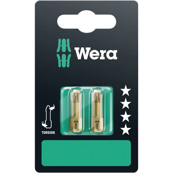 Wera 855/1 TH SB SiS 05073370001 Stjärn-Bit PZ 1 Verktygsstål extra hårt D 6.3 2 st