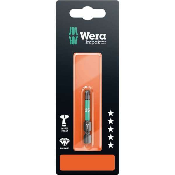 Wera 867/4 IMP DC SB SiS 05073965001 Torx-Bit T 25 Verktygsstål legerad, diamant-belagd F 6.3 1 st