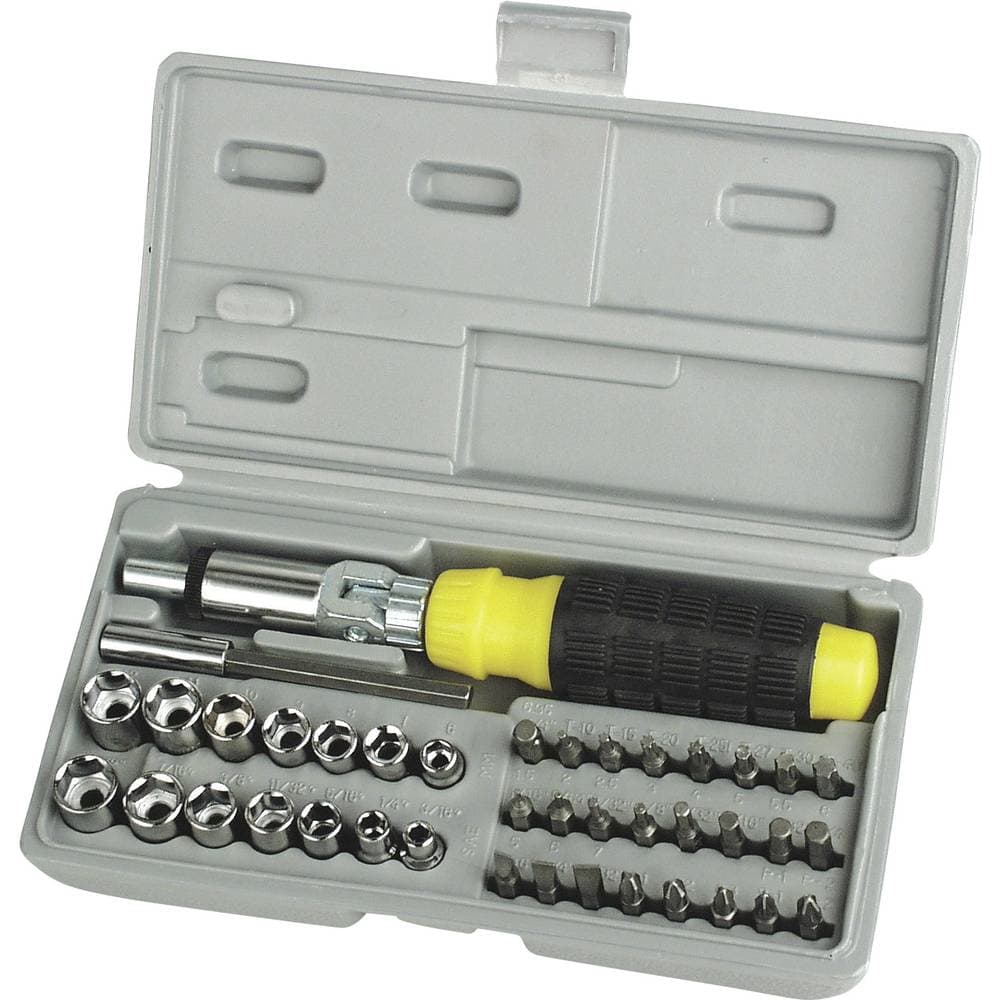 Brüder Mannesmann M29041 Bit-Set 41 delar T-Profil, Spår, Stjärnspår Phillips, Stjärnspår Pozidriv, Inner-sexkantig, In